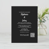 QR Code Klassisches Schwarz-weißes Skript 2024 Hoc Einladung (Stehend Vorderseite)