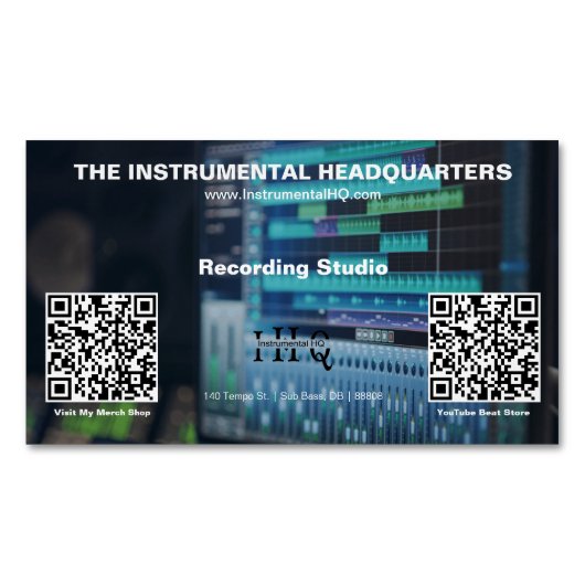 QR-Code klein Magnetische Visitenkarte (Vorderseite)