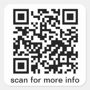 QR Code-kleines Quadrat Quadratischer Aufkleber