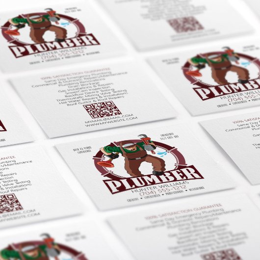 QR-Code Klempnerrüstwerkzeuge Quadratische Visitenkarte