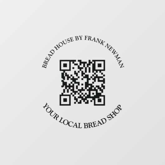 QR-Code Kommerziell Storefront Fensteraufkleber (Blatt)