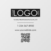 QR-Code-Kontaktinformation für das Logo von Black Fensteraufkleber (Blatt)