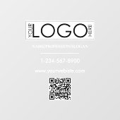 QR-Code-Kontaktinformation für das Logo von White Fensteraufkleber (Blatt)