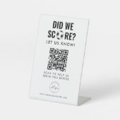 QR-Code | Kontaktlose Feedback Business Services Sockelschild (Vorderseite)