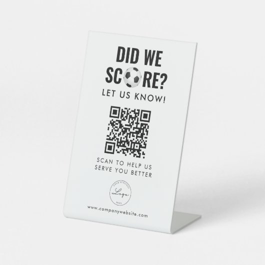 QR-Code | Kontaktlose Feedback Business Services Sockelschild (Vorderseite)