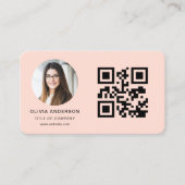 QR-Code-Korallen-Foto Visitenkarte (Vorderseite)