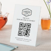 QR-Code Kostenloses WiFi-Business-Logo Minimalisti Sockelschild (In Situ)