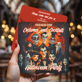 QR Code Kostüme Cocktails Halloween Einladung