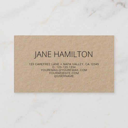 QR Code Kraft Modernes Beruflich Visitenkarte (Rückseite)