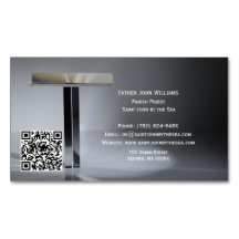 QR-Code-Kreuz-Priester-Geschäftskartenmagnet