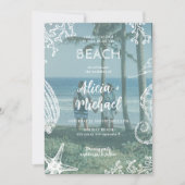 QR CODE kundenspezifische Foto Collage Sommerstran Einladung (Vorderseite)