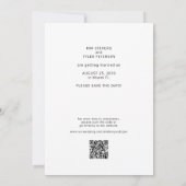 QR CODE kundenspezifische Foto moderne Typografie  Save The Date (Rückseite)