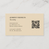 QR-Code künstlerische Goldframe-Visitenkarte Visitenkarte (Rückseite)