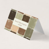 QR-Code Künstlich gefaltete Visitenkarte Farbe Visitenkarten (Vorderseite)