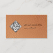 QR Code Kupferfolienprofil Visitenkarte (Vorderseite)