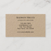 QR Code Landscape Designer Greenery  Visitenkarte (Rückseite)