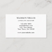 QR Code Landscape Designer Greenery Visitenkarte (Rückseite)