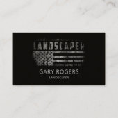 QR-Code Landscaper-Flagge Visitenkarte (Vorderseite)
