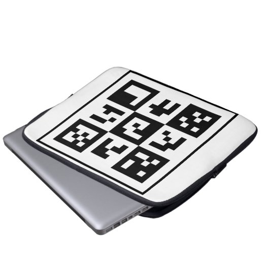 qr Code Laptopschutzhülle (Vorne Knopf)