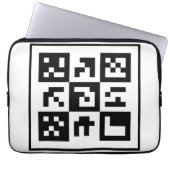 qr Code Laptopschutzhülle (Vorderseite)