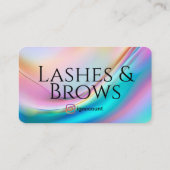 QR-Code Lash Brows Modern Minimalistisch Visitenkarte (Rückseite)