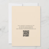 QR-Code Lässige Champagnertypografie Hochzeit Einladung (Rückseite)