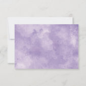 QR Code Lavender Watercolor Wedding RSVP Karte (Rückseite)