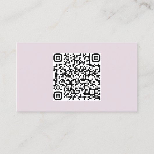 QR Code Lavender Wedding Details Enclosure Card Visitenkarte (Rückseite)