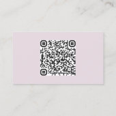 QR Code Lavender Wedding RSVP Enclosure Card Visitenkarte (Rückseite)