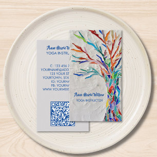 QR-Code Lebensbaum Yoga-Lehrer Visitenkarte