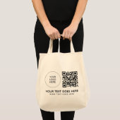 QR-Code-Lebensmittelgeschäft mit doppelseitigem Fi Tragetasche (Vorderseite (Produkt))