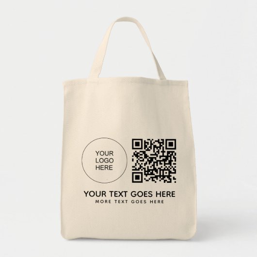 QR-Code-Lebensmittelgeschäft mit doppelseitigem Fi Tragetasche (Vorne)