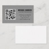 QR-Code | Lederuntergrund Visitenkarte (Vorne/Hinten)