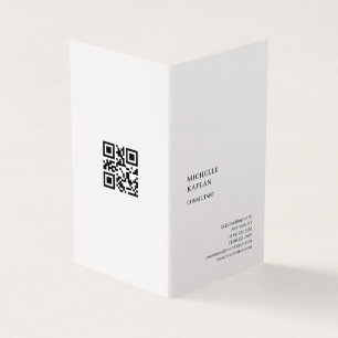QR-Code Leinen Modern Professionell Exklusiv Visitenkarten