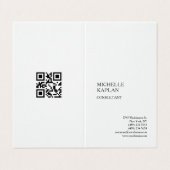 QR-Code-Leinen Modern Professionell Exklusiv Visitenkarten (Außenseite Aufgefaltet)