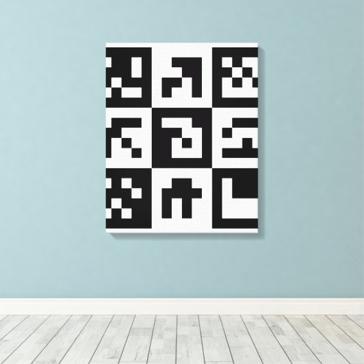 qr Code Leinwanddruck (Insitu (Holzboden))