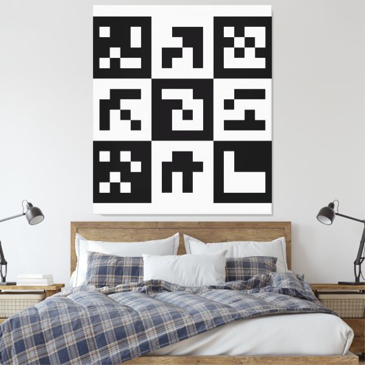 qr Code Leinwanddruck (Insitu (Schlafzimmer))