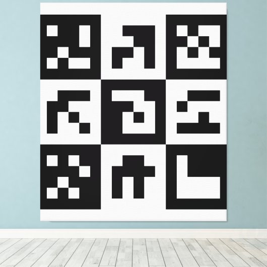 qr Code Leinwanddruck (Insitu (Holzboden))