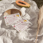 QR Code Lemon Baby Girl Registry Begleitkarte