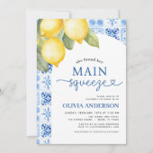 QR Code Lemon Main Squeeze Brautparty Einladung (Vorderseite)