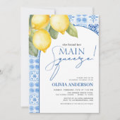 QR Code Lemon Main Squeeze Brautparty Einladung (Vorderseite)