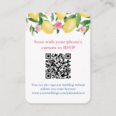 QR-Code-Lemons rosa und weiße Online-UAWG Begleitkarte (Vorderseite)