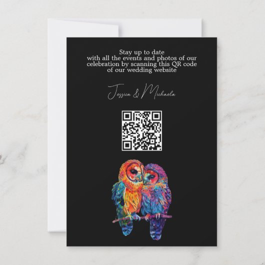 🌈 QR-Code LGBTQ Eternal Unity Hochzeit Save The Date (Rückseite)