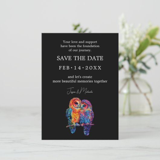 🌈 QR-Code LGBTQ Eternal Unity Hochzeit Save The Date (Stehend Vorderseite)