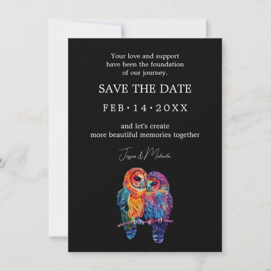🌈 QR-Code LGBTQ Eternal Unity Hochzeit Save The Date (Vorderseite)
