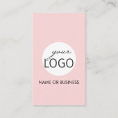 QR-Code Lichtrosa Berufliches Logo Vertikal Visitenkarte (Vorderseite)