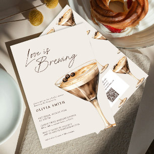 QR Code Liebe Braut Espresso Martini Dusche Einladung