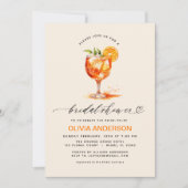 QR-Code-Liebe im ersten Spritz-Orange-Brautparty Einladung (Vorderseite)