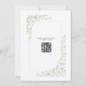 QR-Code Liebe in Blüte Wildblumen-Brautjunggeselli Einladung (Rückseite)