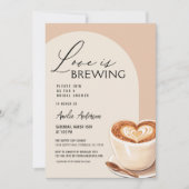 QR-Code Liebe ist das Brechen von Kaffee-Brautpart Einladung (Vorderseite)